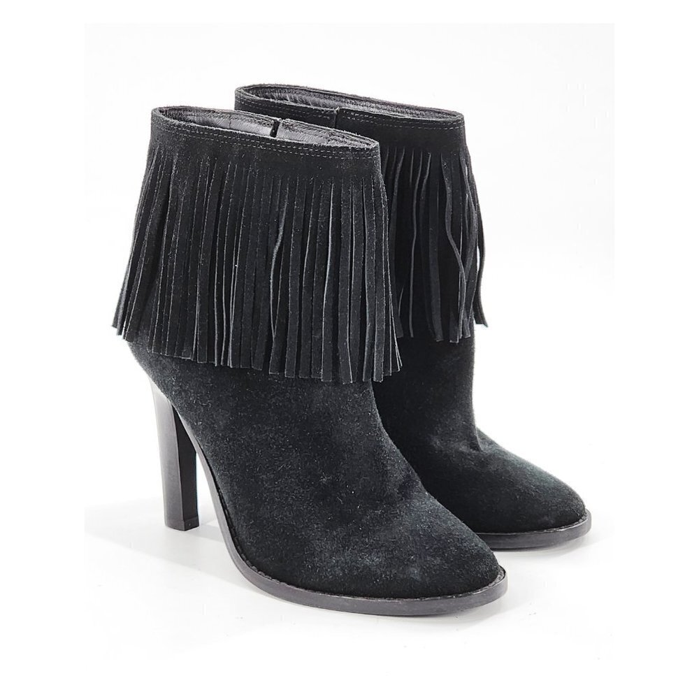 JOIE NWOB Fringed Suede Ankle Bootie